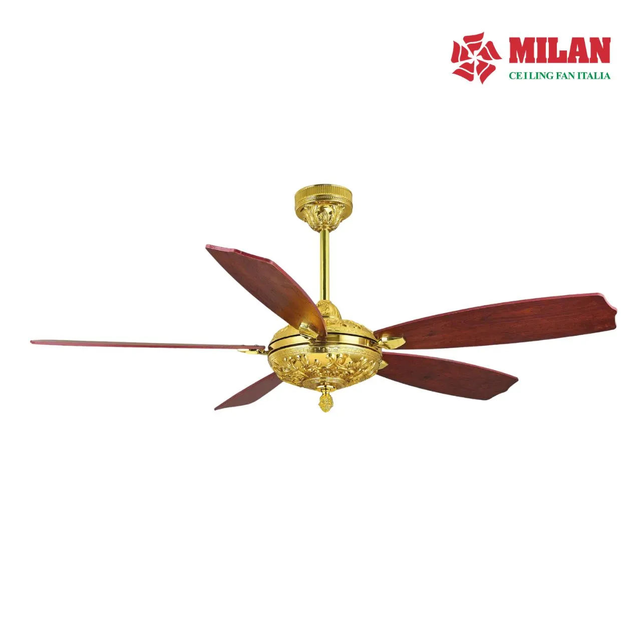 Quạt trần mạ vàng Milan FY966 - không đèn